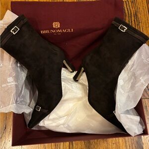 Bruno Magli Black Heeled Boots